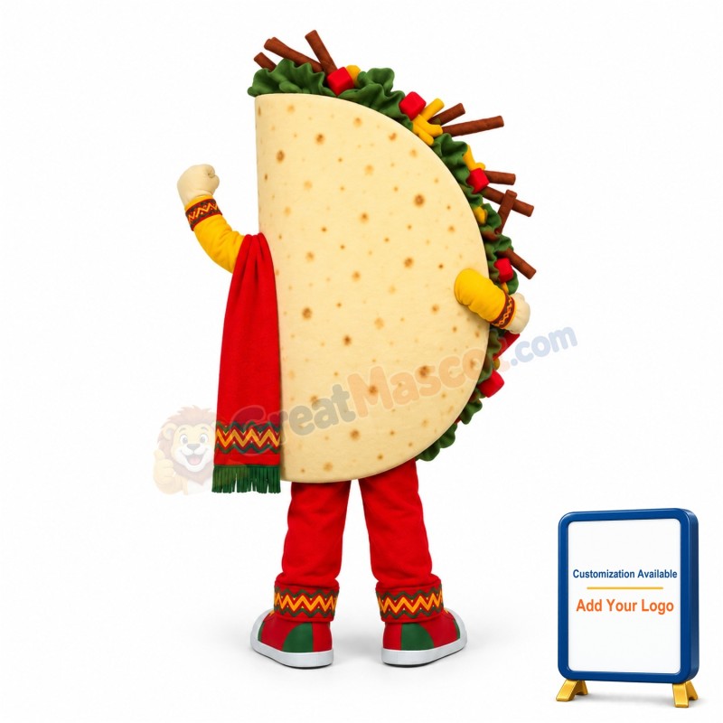 Cool Cartoon Tacos Lightweight Mascot Adult Costume