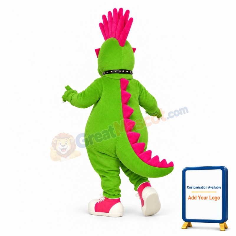 Cool Stylish Green Dinosaur Lightweight Mascot Adult Costume