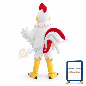 White Rooster Mascot Costume Adult Animal Costume