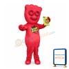 Adult Size Cartoon Red Sour Patch Kids Mascot Costume