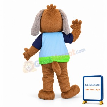 Clumsy Brown Dog Mascot Adult Costume