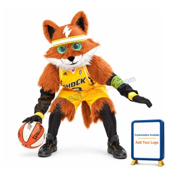 Basketball Volt the Red Fox Mascot Costume