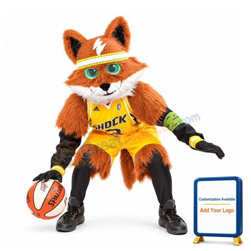 Basketball Volt the Red Fox Mascot Costume
