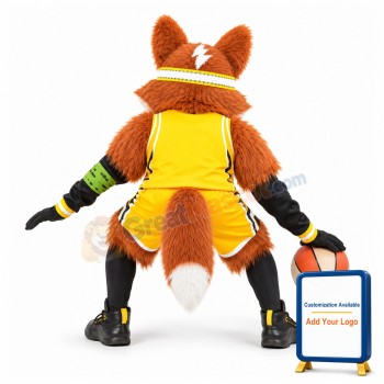 Basketball Volt the Red Fox Mascot Costume