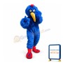 Racing Blue Ibis Bird Long Fur Mascot Costume