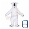 Howling Polar Bear Long Fur Mascot Adult Costume