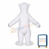 Howling Polar Bear Long Fur Mascot Adult Costume