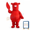 Cartoon Red Bear Lightweight Mascot Costume For Adult