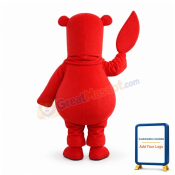 Cartoon Red Bear Lightweight Mascot Costume For Adult