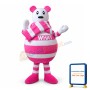 Cartoon Pink Striped Bear Lightweight Mascot Costume For Adult