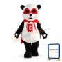 Cute Superhero Panda Mascot Adult Costume