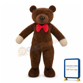 Brown Teddy Bear Mascot Adult Costume For Holiday Party