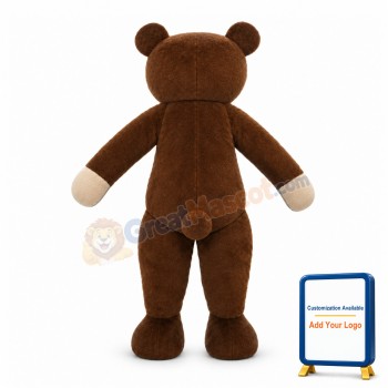 Brown Teddy Bear Mascot Adult Costume For Holiday Party