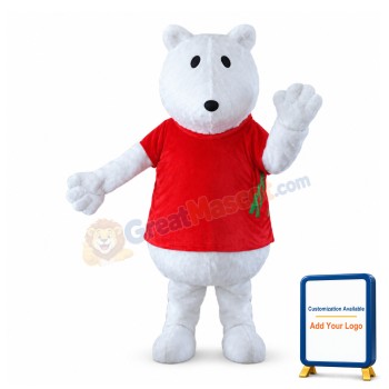 Cartoon White Bear Lightweight Mascot Costume For Adult