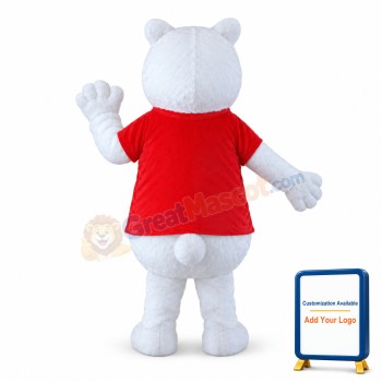 Cartoon White Bear Lightweight Mascot Costume For Adult