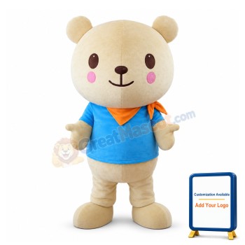 Cute Cartoon Yellow Bear Lightweight Mascot Costume For Adult