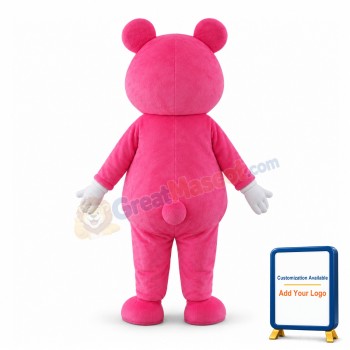 Cute Cartoon Pink Bear Lightweight Mascot Costume For Adult