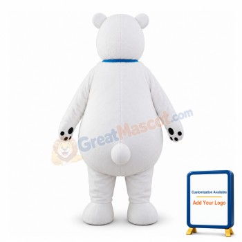 Adult Cartoon White Bear Lightweight Mascot Costume