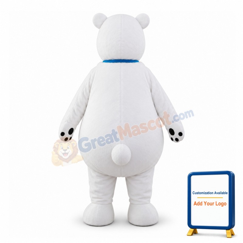 Adult Cartoon White Bear Lightweight Mascot Costume