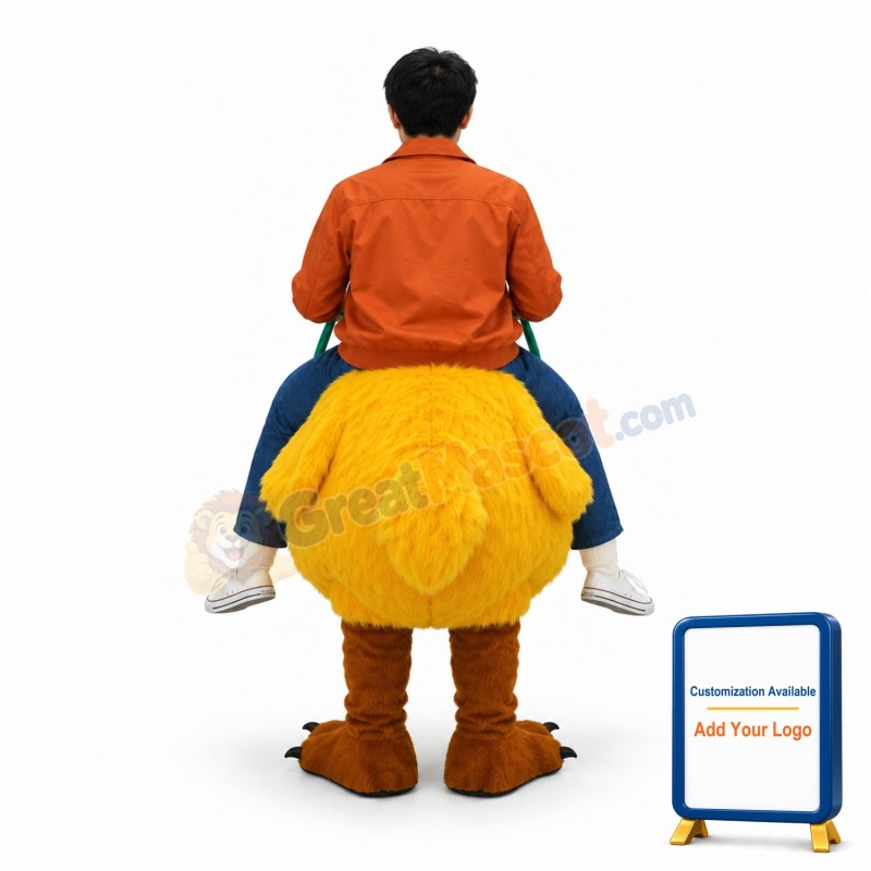 Carry Me Ride On Yellow Ostrich Costume For Oktoberfest