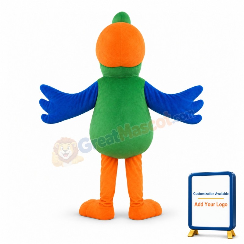 Adult Size Cartoon Colorful Parrot Mascot Costume