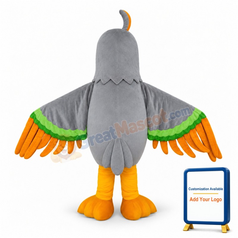 Fierce Grey Eagle Lightweight Mascot Costume Adult Size