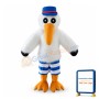 Adult Cartoon White Ibis Bird Long Fur Mascot Costume