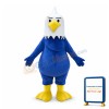 Adult Cartoon Blue Bald Eagle Mascot Costume