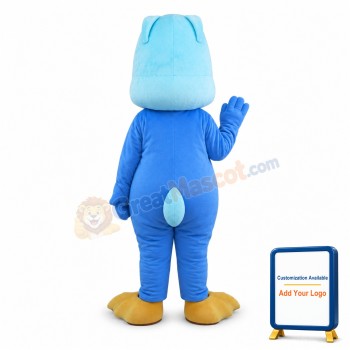 Cute Cartoon Blue Bird Mascot Adult Costume