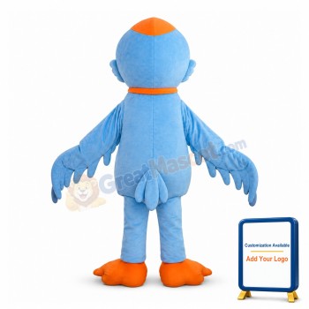 Cute Cartoon Baby Blue Goose Mascot Adult Costume