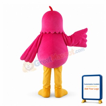 Adult Cartoon Pink Hen Mascot Costume