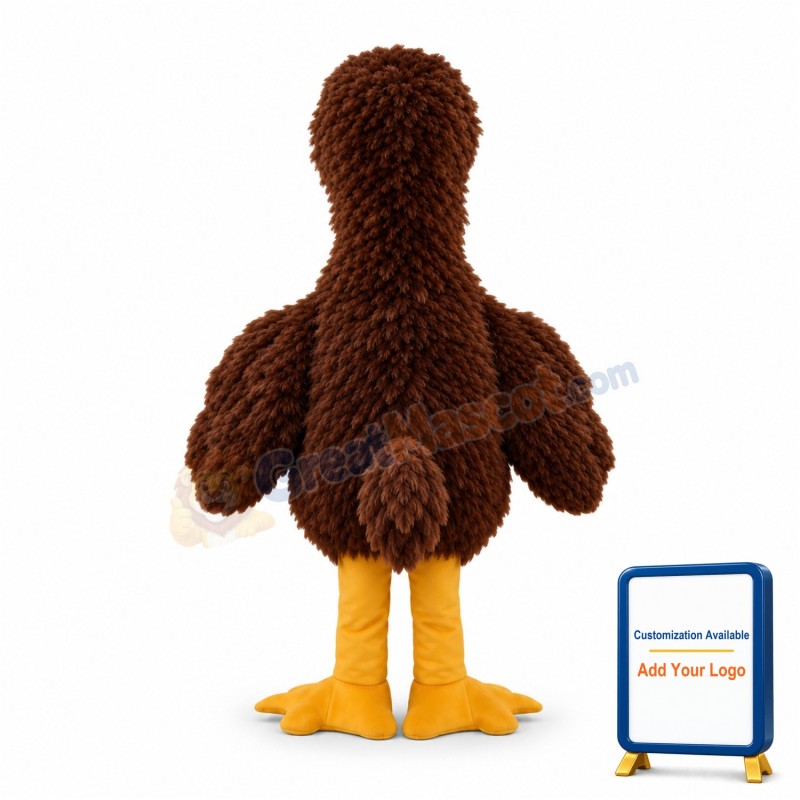 Adult Size Dark Brown Bird Mascot Costume