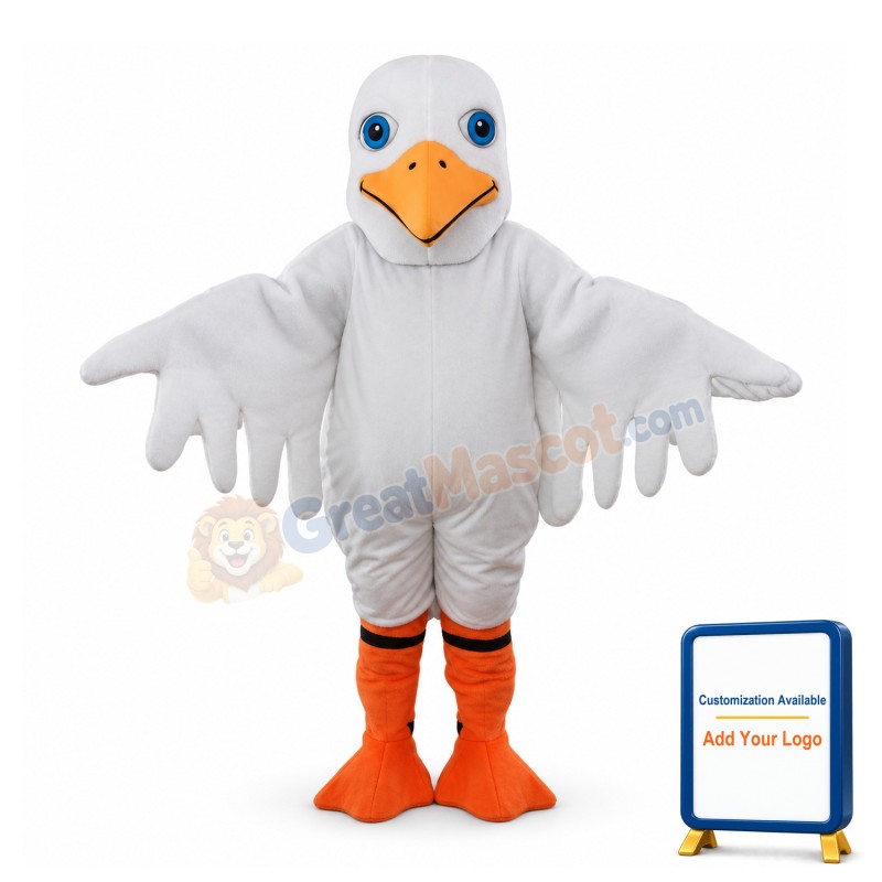 Adult Size Cartoon White Bird Lightweight Mascot Costume