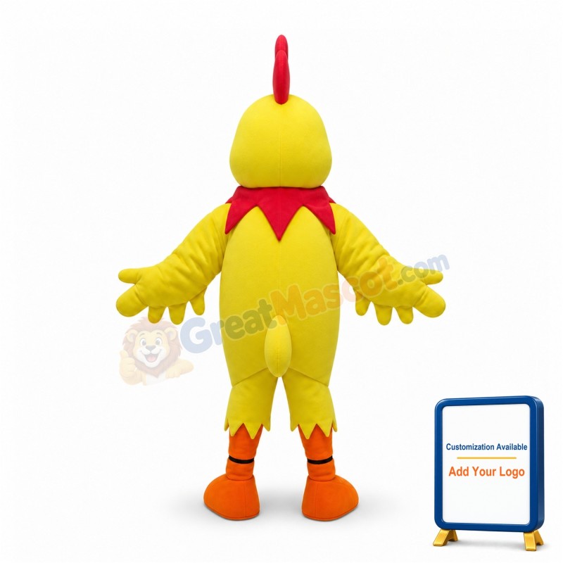 Adult Size Cartoon Yellow Bird Mascot Costume