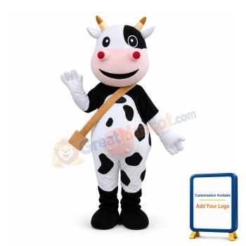Adult Cartoon Milk Cow Mascot Costume