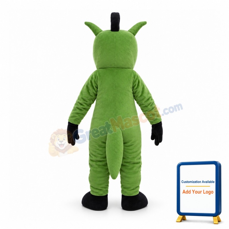 Adult Cartoon Green Horse Mascot Costume