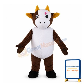 Cute Cartoon Little Cow Mascot Costume