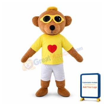 Cool Teddy Bear Mascot Adult Costume