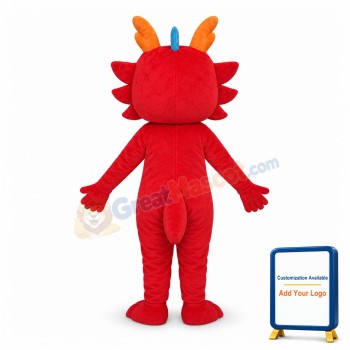 Adult Cartoon Chinese Fire Dragon Mascot Costume