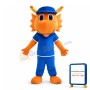 Lovely Cartoon Orange Dragon Mascot Adult Costume