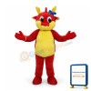 Adult Cartoon Red Chinese Dragon Mascot Costume
