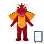 Adult Cartoon Red Dragon Mascot Costume