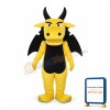 Adult Cartoon Yellow Dragon Mascot Costume