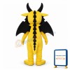 Adult Cartoon Yellow Dragon Mascot Costume