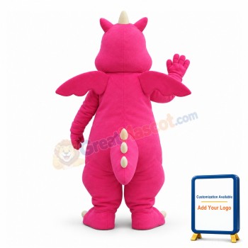Adult Cartoon Pink Dragon Lightweight Mascot Costume