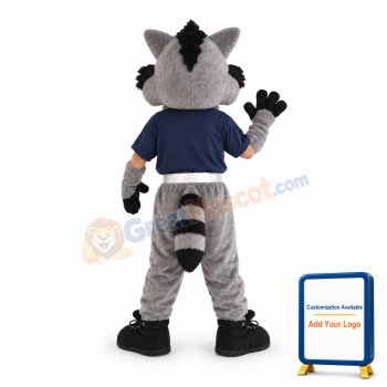 Cute Gray Wolf Cub Mascot Costume
