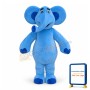 Adult Blue Elephant Cartoon Mascot Costume
