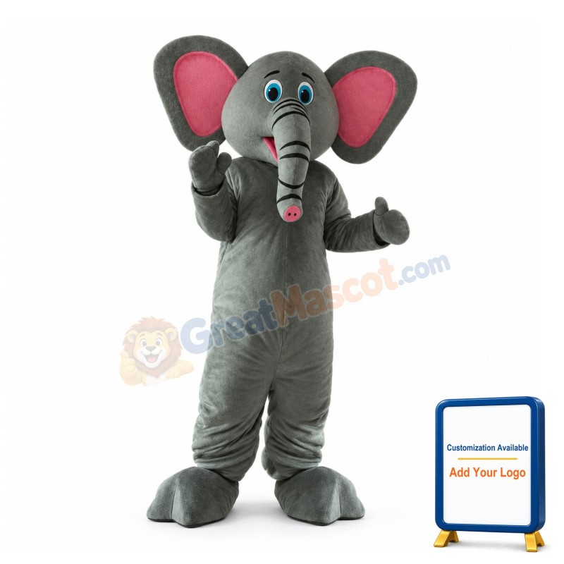 Adult Grey Elephant Lightweight Mascot Costume
