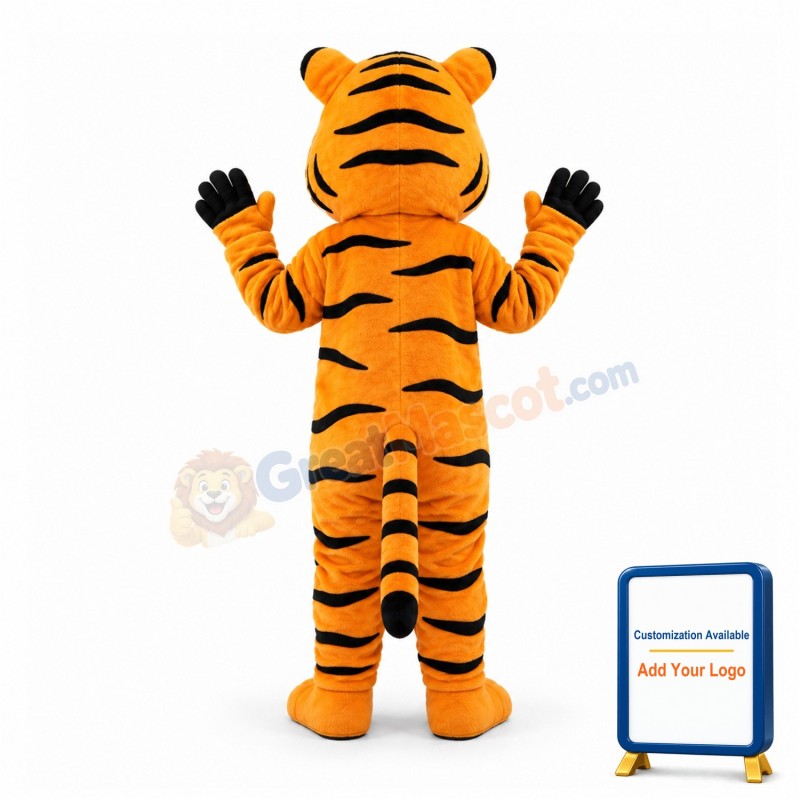Orange Tiger Mascot Adult Costume