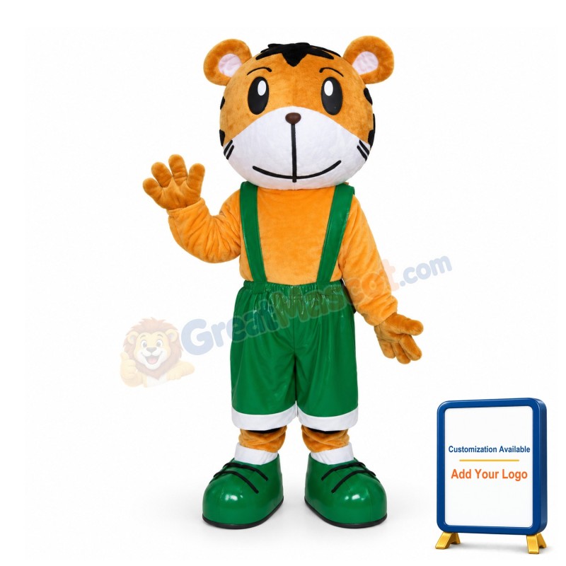 Adult Cartoon Little Tiger Mascot Costume